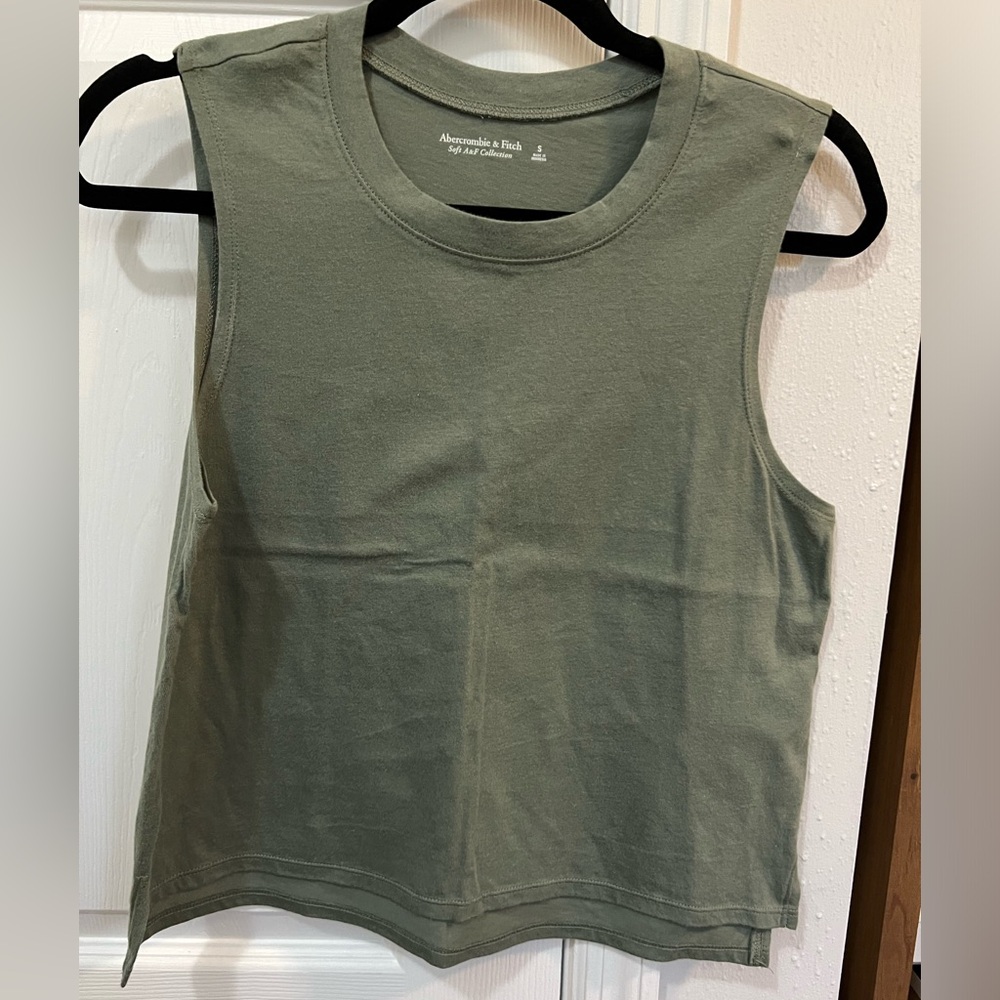 Abercrombie and Fitch green tank top; Small